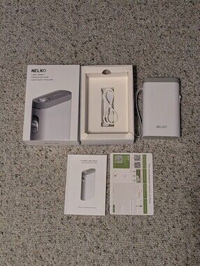 NIB Nelko Portable Bluetooth Label Maker - White